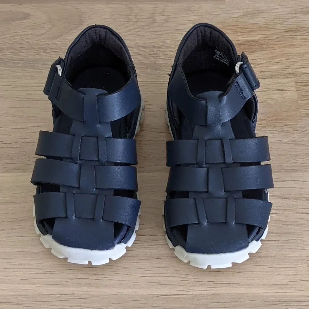 Zara Navy Blue Fisherman Sandals Toddler Girl Size 5